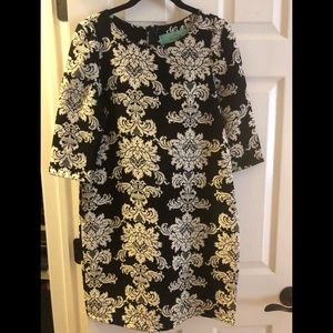 Black and white floral dress